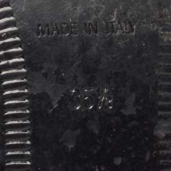 Pre Owned Saint Laurent Black Leather Slip On Loafers Size 35.5