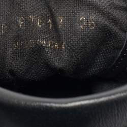 Saint Laurent White/Black Tweed and Leather Bedford High Sneakers Size 36