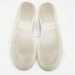 Saint Laurent White White Leather Low Top Sneakers Size 38.5