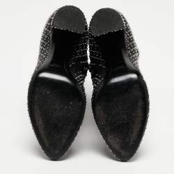 Saint Laurent Black Leather Buckle Ankle Boots Size 37