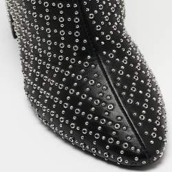 Saint Laurent Black Leather Buckle Ankle Boots Size 37