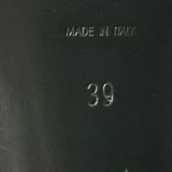 Pre Owned Saint Laurent Green Patent Leather Tribute Sandals Size 39