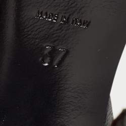 Saint Laurent Black Leather Tribute Sandals Size 37