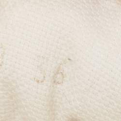 Pre Owned Saint Laurent Grey/White Leather Bedford Star Print High Top Sneakers Size 36