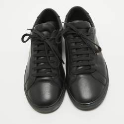 Saint Laurent Paris Black Leather Andy Low Top Sneakers Size 37