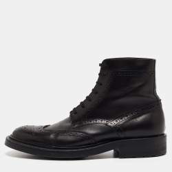 Saint Laurent Paris Black Brogue Leather Ankle Boots Size 38 Saint Laurent  Paris | TLC