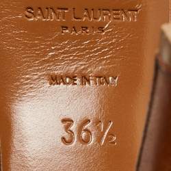 Saint Laurent Brown Leather Tribute Sandals Size 36.5