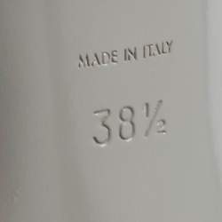 مملوكة مسبقًا Saint Laurent Grey Leather Tribute Platform Sandals Size 38.5