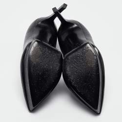 Pre Owned Saint Laurent Black Leather Janis Pumps Size 36