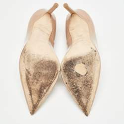 Saint Laurent Beige Patent Leather Anja Pumps Size 40