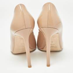Saint Laurent Beige Patent Leather Anja Pumps Size 40