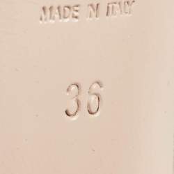 Pre Owned Saint Laurent Pink Leather Tribute Sandals Size 36