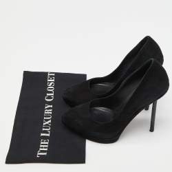 Saint Laurent Black Suede Janis Pumps Size 37