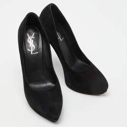 Saint Laurent Black Suede Janis Pumps Size 37
