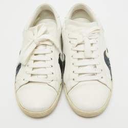 Saint Laurent White Leather Court Classic Sneakers Size 37