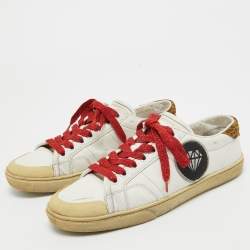 Saint Laurent White Leather Court Classic Sneakers Size 37