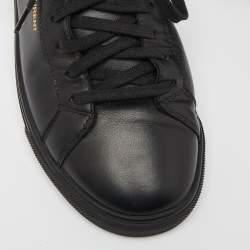 Saint Laurent Black Leather Andy Low Top Sneakers Size 39.5