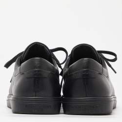 Saint Laurent Black Leather Andy Low Top Sneakers Size 39.5