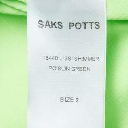 Saks Potts Poison Green Foil Print Jersey Leggings S