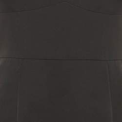 Pre Owned Saloni Black Stretch Crepe Stud Detail Midi Dress S