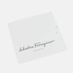 Salvatore Ferragamo Navy Blue Ganchini Silk Jacquard Lightweight Scarf
