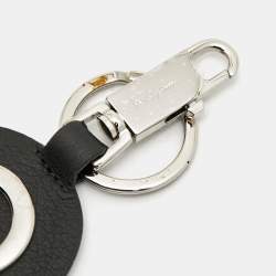 Pre Owned Salvatore Ferragamo Gancini Key Chain Black Leather