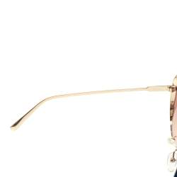 Pre Owned Salvatore Ferragamo Pink/Blue Acetate SF205S Gradient Aviator Sunglasses