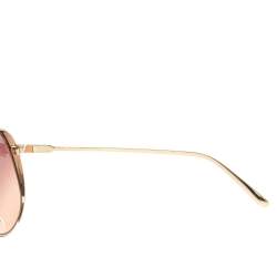Pre Owned Salvatore Ferragamo Pink/Blue Acetate SF205S Gradient Aviator Sunglasses