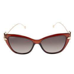 مملوكة مسبقًا Salvatore Ferragamo Brown SF928S Square Gradient  Sunglasses
