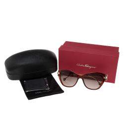 مملوكة مسبقًا Salvatore Ferragamo Brown SF928S Square Gradient  Sunglasses