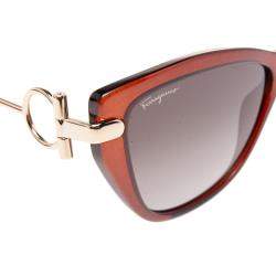 مملوكة مسبقًا Salvatore Ferragamo Brown SF928S Square Gradient  Sunglasses