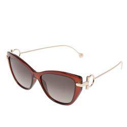 مملوكة مسبقًا Salvatore Ferragamo Brown SF928S Square Gradient  Sunglasses