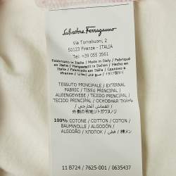 Salvatore Ferragamo Pink Printed Jersey Sequin Detail T-Shirt S
