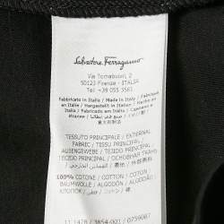 Salvatore Ferragamo Black Jersey Cut-Out Detail Top L