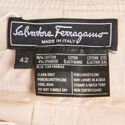 Salvatore Ferragamo Pink Cotton Trousers M