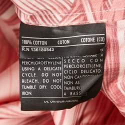Pre Owned Salvatore Ferragamo Red Tropical Print Cotton Shirt S