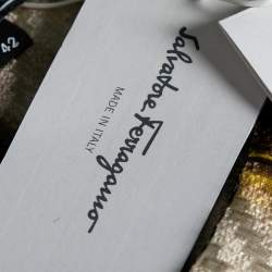 Pre Owned Salvatore Ferragamo Multicolor Snake Print Patterned Satin Asymmetric Dress M