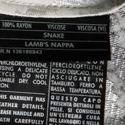 Pre Owned Salvatore Ferragamo Multicolor Snake Print Patterned Satin Asymmetric Dress M