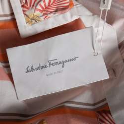 Pre Owned Salvatore Ferragamo Multicolor Printed Cotton Sleeveless Shirt M
