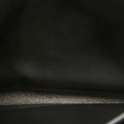 Pre Owned Salvatore Ferragamo Black Leather Trifolio Flap Shoulder Bag