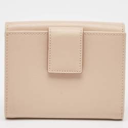 Salvatore Ferragamo Beige Leather City French Wallet