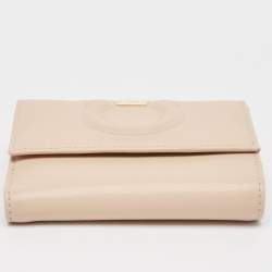 Salvatore Ferragamo Beige Leather City French Wallet