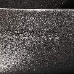 Pre Owned Salvatore Ferragamo Black Leather Cut Out Detail Tote