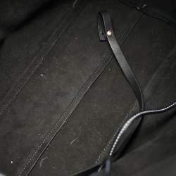 Pre Owned Salvatore Ferragamo Black Leather Cut Out Detail Tote