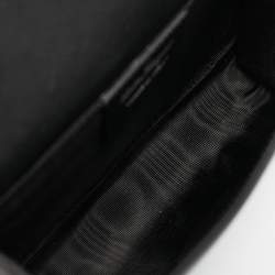 Pre Owned Salvatore Ferragamo Black Leather Vara Bow Chain Bag