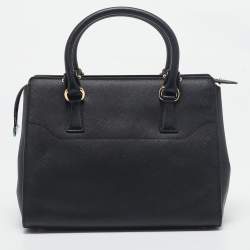 Pre Owned Salvatore Ferragamo Black Leather Beky Tote