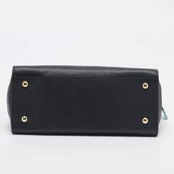 Pre Owned Salvatore Ferragamo Black Leather Beky Tote