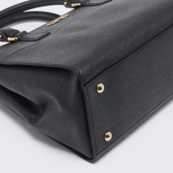 Pre Owned Salvatore Ferragamo Black Leather Beky Tote