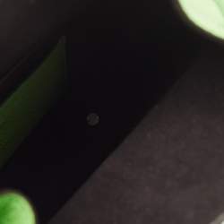 Pre Owned Salvatore Ferragamo Green Leather Mini Gancini Drawstring Bucket Bag