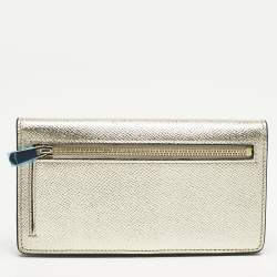 مملوكة مسبقًا محفظة طويلة سالفاتوري فيراغامو غانسيني جلد ذهبي